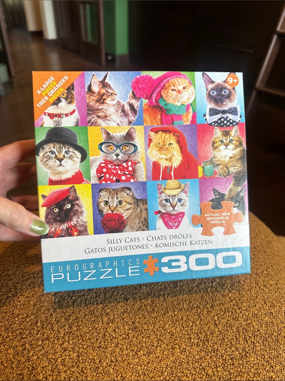 Eurographics Silly Cats 300-Piece Puzzle — Colorful Cats Collage
